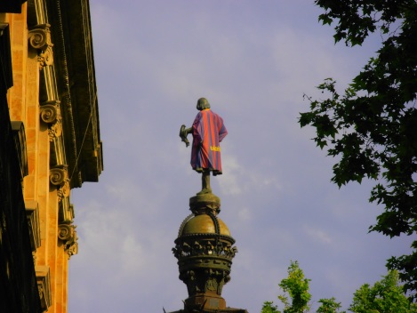 Ο Χριστόφορος Κολόμβος με τη φανέλα της Barcelona